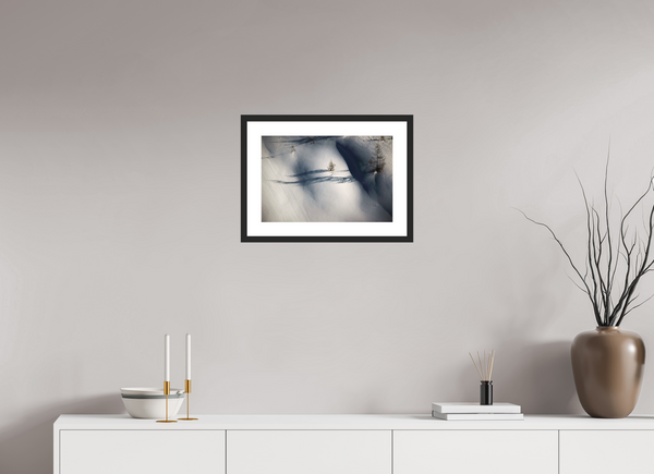 45 x 30 cm, Black Wooden Frame Shadows #3