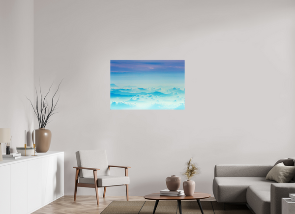 105 x 70 cm, Photo Print Under Acrylic Glass Mountains Hues