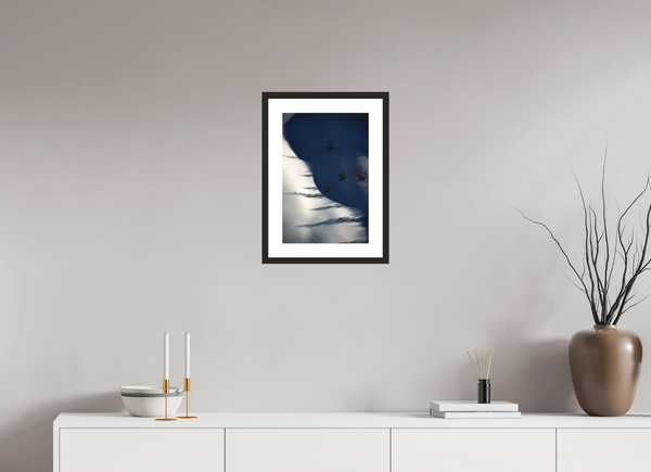 30 x 45 cm, Black Wooden Frame Shadows #2