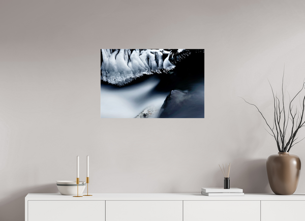 75 x 50 cm, Photo Print Under Acrylic Glass Water & Ice #1
