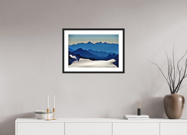 60 x 40 cm, Black Wooden Frame Above the Géant