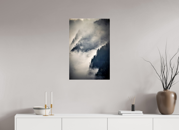 50 x 75 cm, Photo Print Under Acrylic Glass Steep Valley Trees