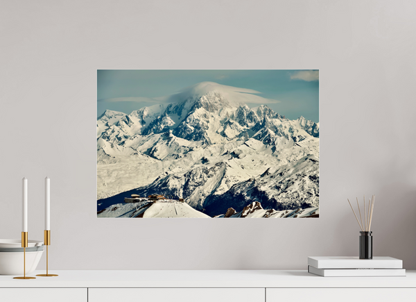 60 x 40 cm, Photo Print Under Acrylic Glass Mont Blanc from Val d'Isere