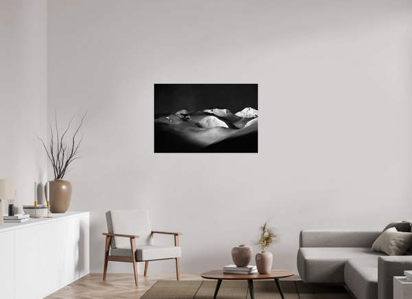 105 x 70 cm, Photo Print Under Acrylic Glass Powder Day, Tignes