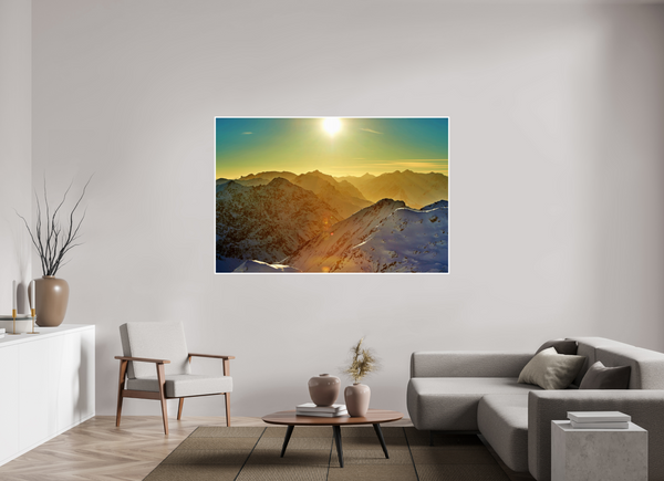 180 x 120 cm, Unframed Fuji Crystal DPII Klosters Evening Light