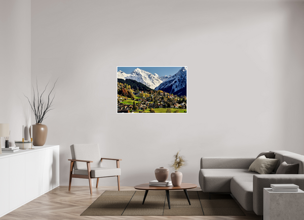 120 x 80 cm, Unframed Fuji Crystal DPII Winter Meets Autumn in Klosters