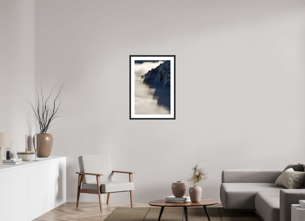 50 x 75 cm, Black Wooden Frame Murren #1