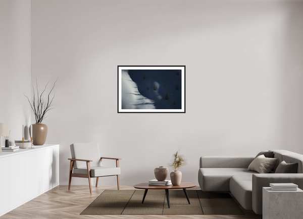 105 x 70 cm, Black Wooden Frame Shadows #1
