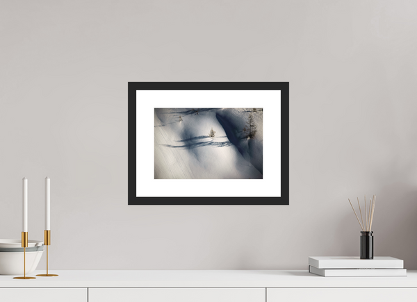 30 x 20 cm, Black Wooden Frame Shadows #3