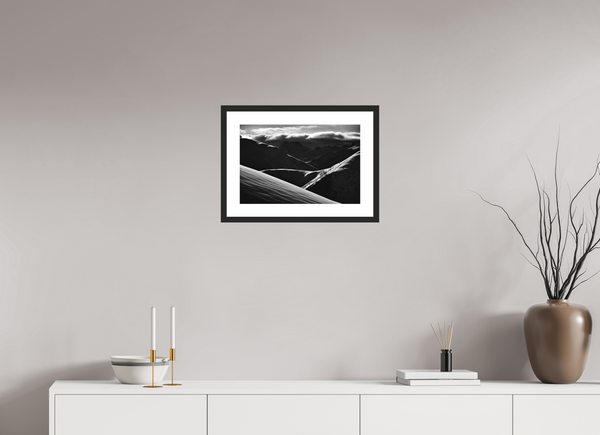 45 x 30 cm, Black Wooden Frame La Grave #1