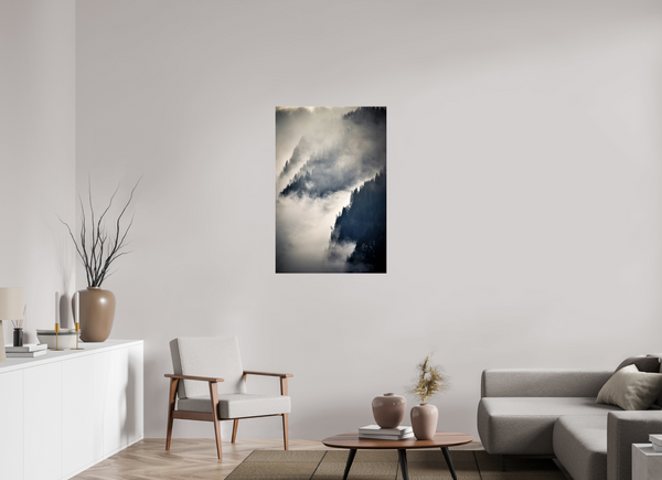 70 x 105 cm, Photo Print Under Acrylic Glass Steep Valley Trees