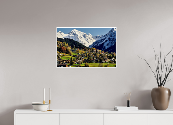 75 x 50 cm, Unframed Fuji Crystal DPII Winter Meets Autumn in Klosters
