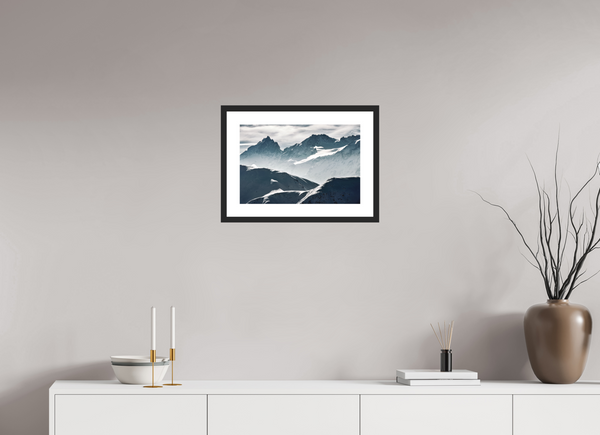45 x 30 cm, Black Wooden Frame La Grave #2