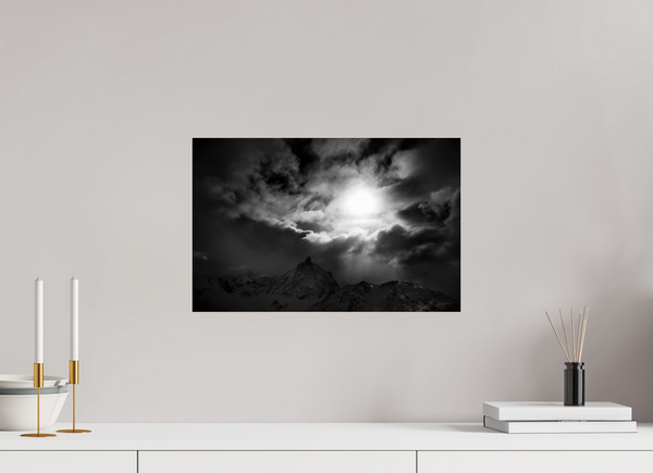 46.2 x 30 cm, Photo Print Under Acrylic Glass Break in the Storm, Meribel
