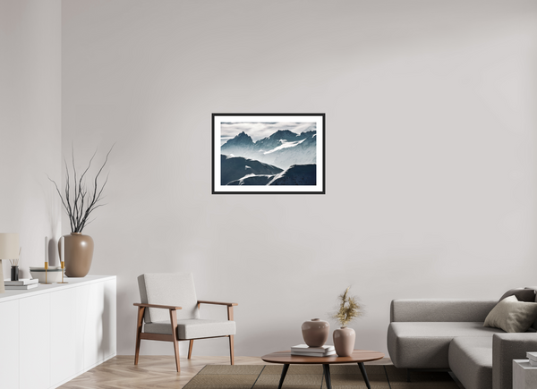 75 x 50 cm, Black Wooden Frame La Grave #2
