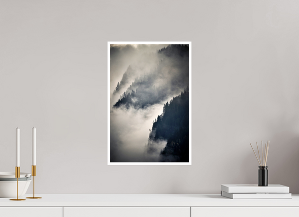 30 x 45 cm, Unframed Fuji Crystal DPII Steep Valley Trees