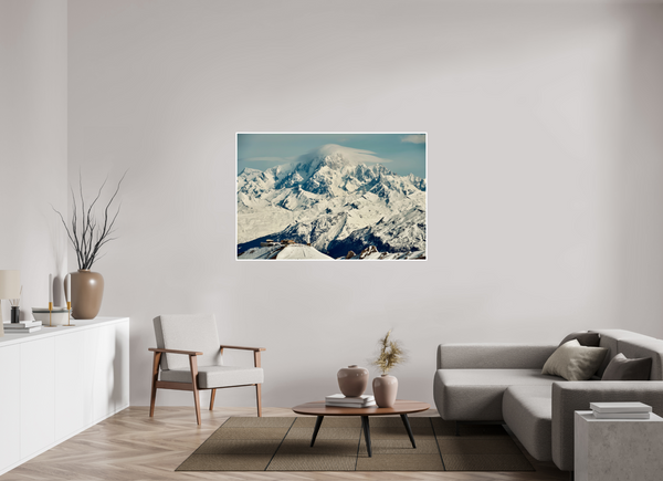150 x 100 cm, Unframed Fuji Crystal DPII Mont Blanc from Val d'Isere