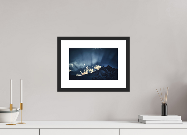 30 x 20 cm, Black Wooden Frame Evening Light #3