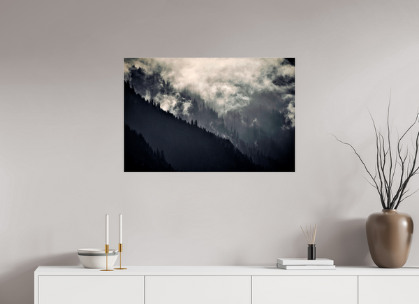 90 x 60 cm, Photo Print Under Acrylic Glass Klosters Forest #2