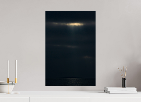 40 x 60 cm, Photo Print Under Arcylic Glass A Fleeting Moment on a Dark Ocean