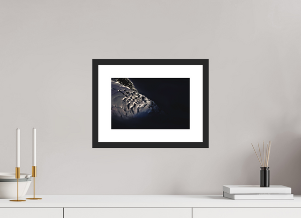 30 x 20 cm, Black Wooden Frame Crevasse #1