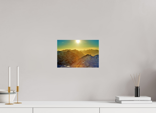 30 x 20 cm, Photo Print Under Acrylic Glass Klosters Evening Light