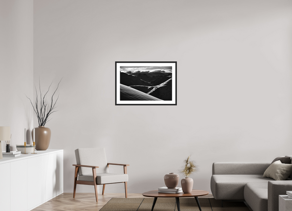 75 x 50 cm, Black Wooden Frame La Grave #1