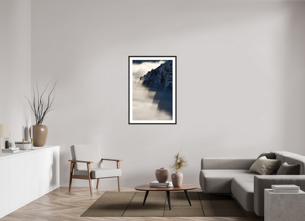70 x 105 cm, Black Wooden Frame Murren #1
