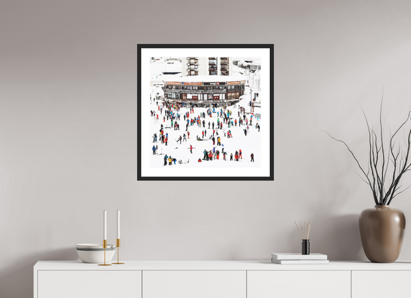 60 x 60 cm, Black Wooden Frame Tignes