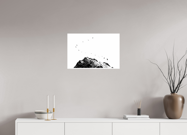 60 x 40 cm, Unframed Fuji Crystal DPII Black Crows #2