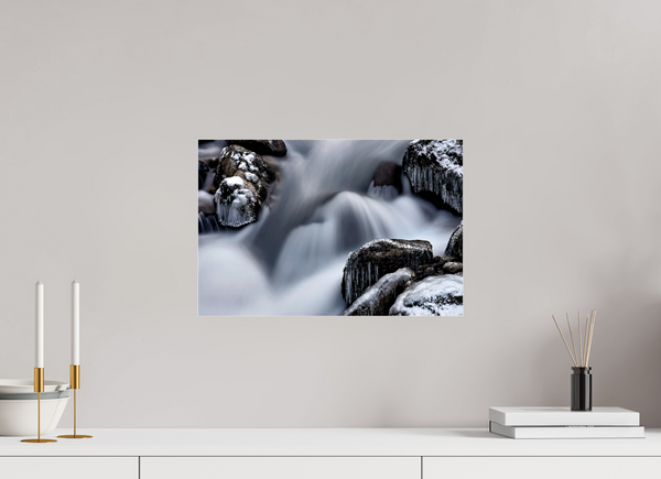 45 x 30 cm, Photo Print Under Acrylic Glass Water & Ice #2
