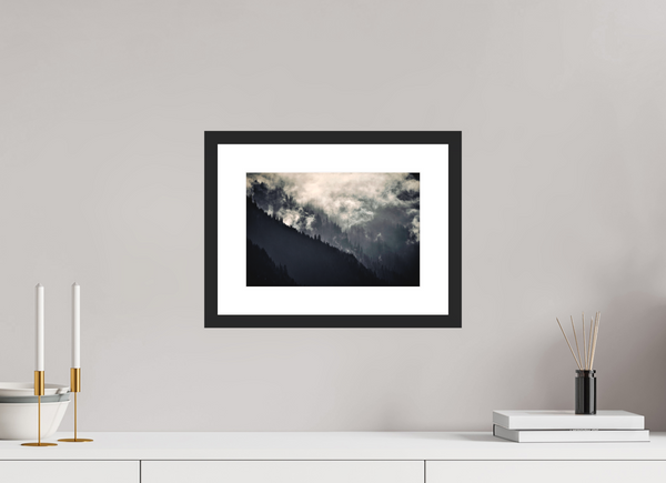 30 x 20 cm, Black Wooden Frame Klosters Forest #2