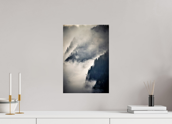 30 x 45 cm, Photo Print Under Acrylic Glass Steep Valley Trees