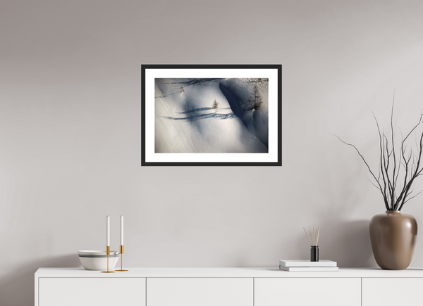 60 x 40 cm, Black Wooden Frame Shadows #3