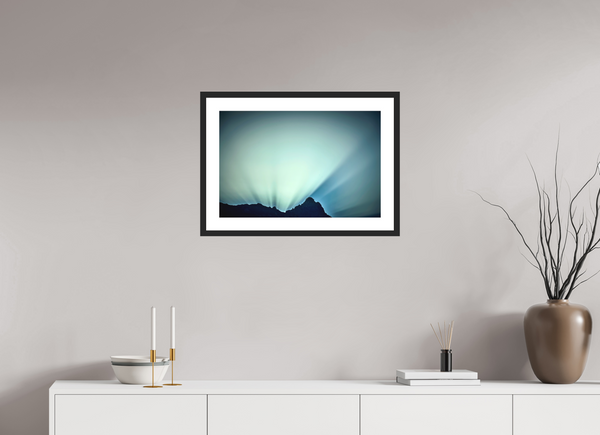 60 x 40 cm, Black Wooden Frame Sunrise #3