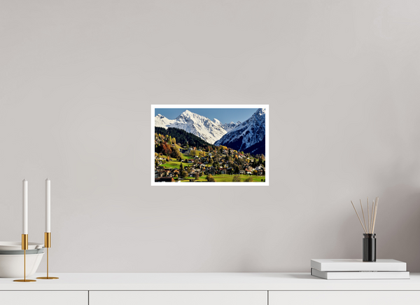 30 x 20 cm, Unframed Fuji Crystal DPII Winter Meets Autumn in Klosters