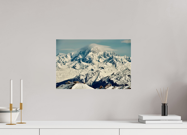 45 x 30 cm, Photo Print Under Acrylic Glass Mont Blanc from Val d'Isere