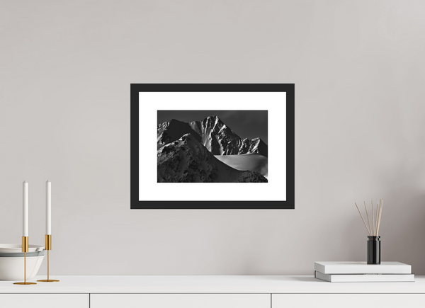 30 x 20 cm, Black Wooden Frame Purcell Mountains