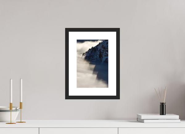 20 x 30 cm, Black Wooden Frame Murren #1