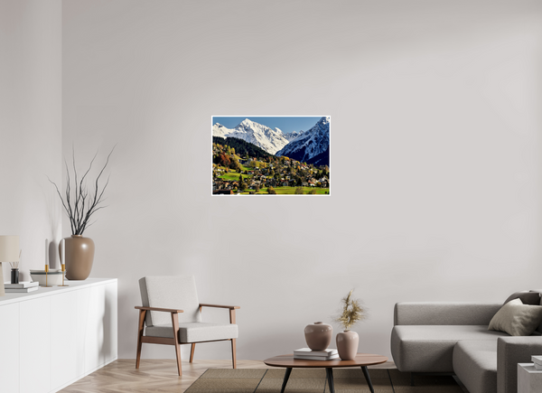 90 x 60 cm, Unframed Fuji Crystal DPII Winter Meets Autumn in Klosters