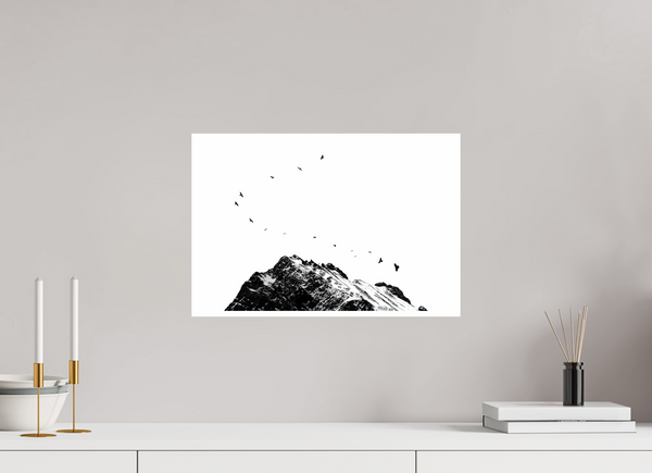 45 x 30 cm, Unframed Fuji Crystal DPII Black Crows #2