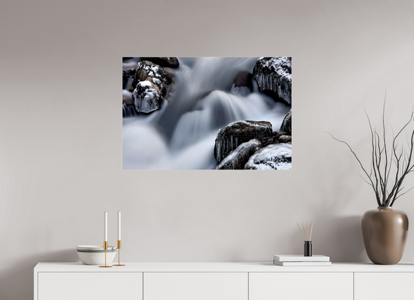 90 x 60 cm, Photo Print Under Acrylic Glass Water & Ice #2