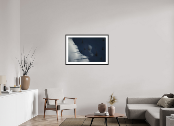 90 x 60 cm, Black Wooden Frame Shadows #1