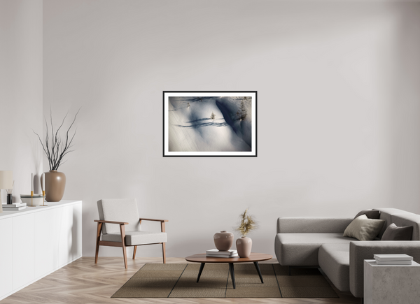 105 x 70 cm, Black Wooden Frame Shadows #3