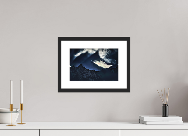 30 x 20 cm, Black Wooden Frame Evening Light #1