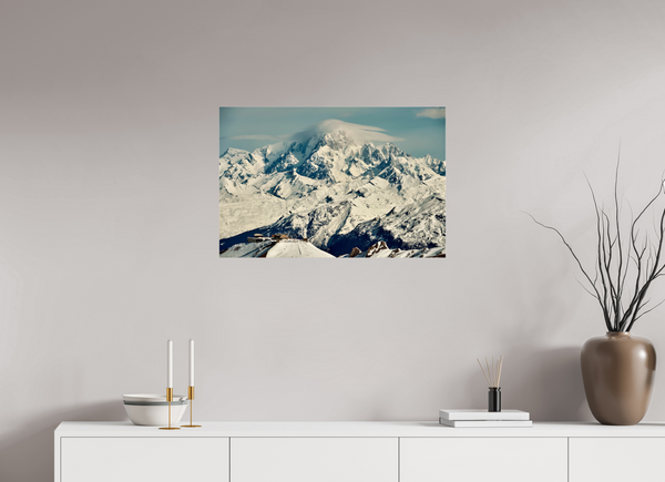 75 x 50 cm, Photo Print Under Acrylic Glass Mont Blanc from Val d'Isere