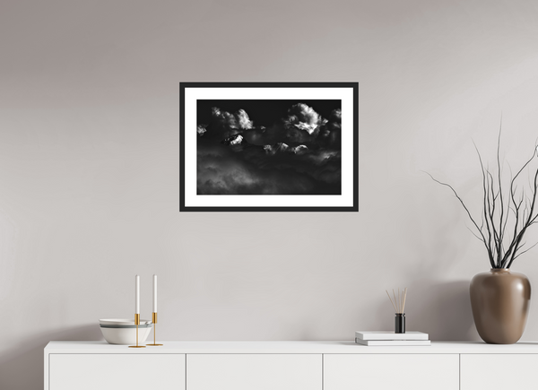 60 x 40 cm, Black Wooden Frame Peaking
