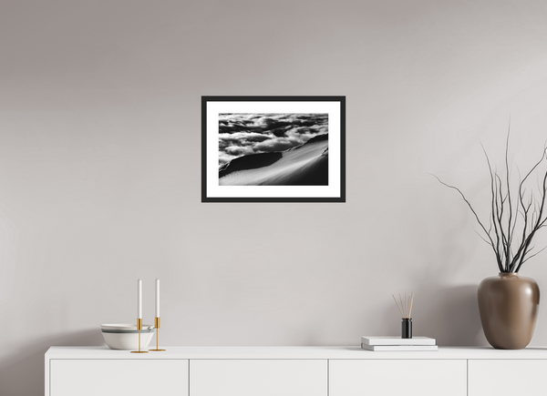 45 x 30 cm, Black Wooden Frame Field of dreams