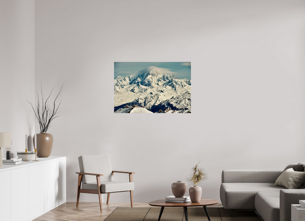105 x 70 cm, Photo Print Under Acrylic Glass Mont Blanc from Val d'Isere