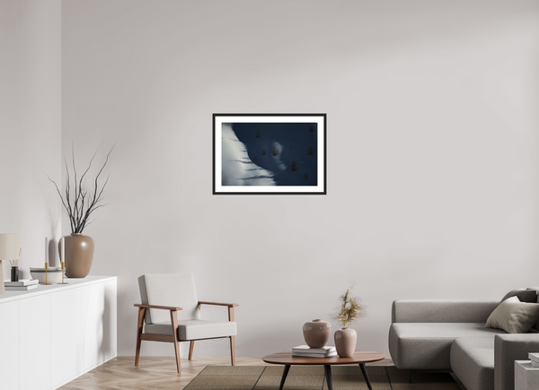75 x 50 cm, Black Wooden Frame Shadows #1